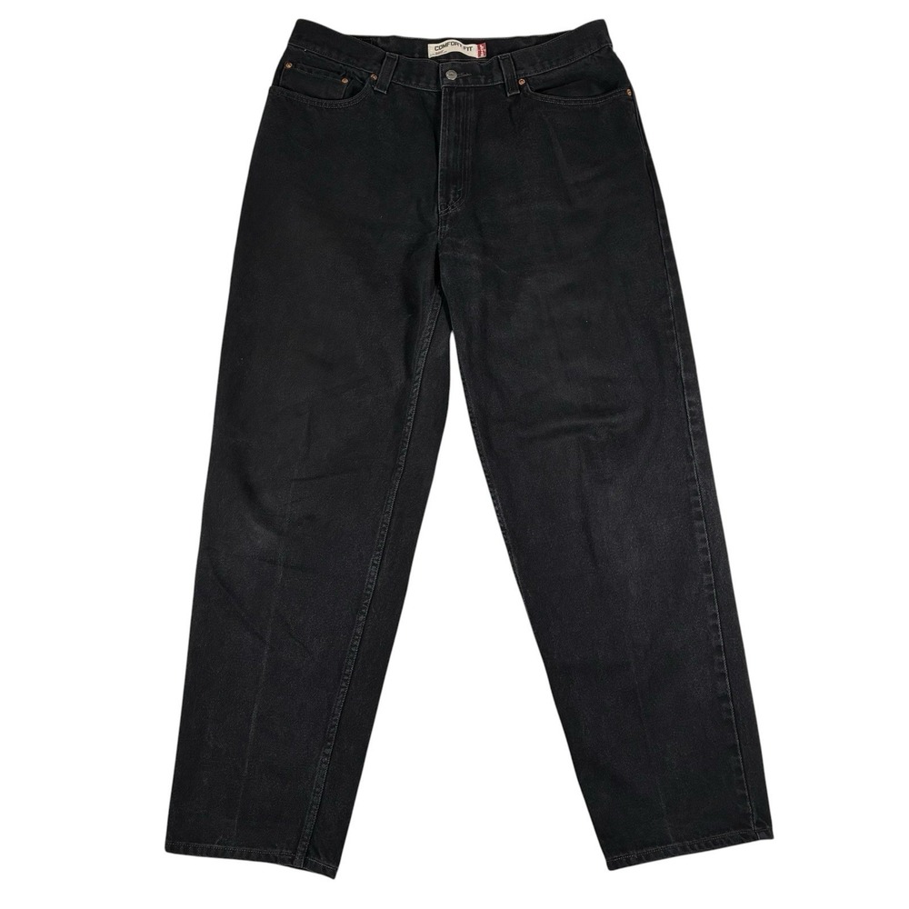 Levis 560 Jeans Mens 38x34 (33 actual) Black Relaxed Tapered Denim High Rise